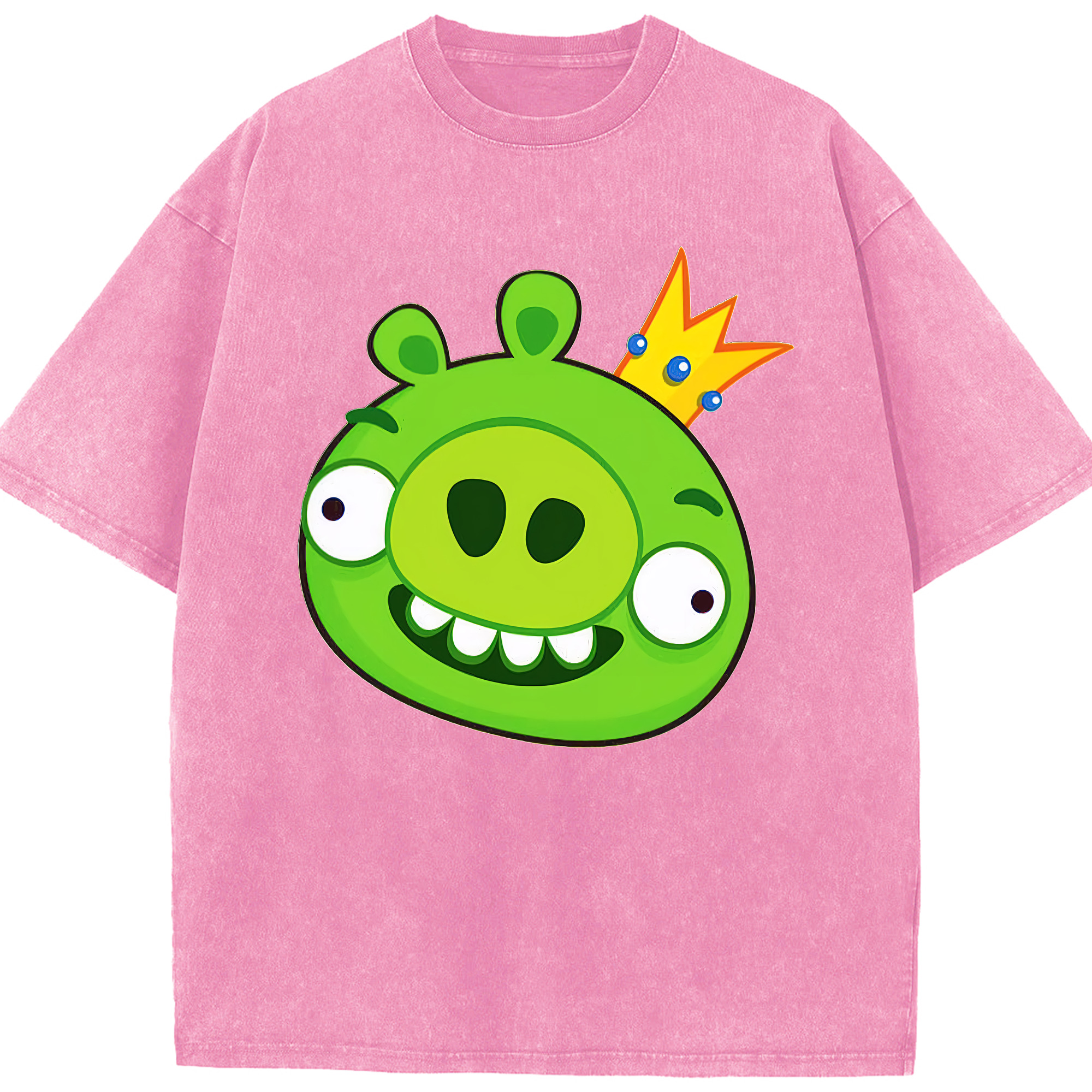 （画像用） Angry Birds アングリーバード 綿100% ヴィンテージ風 半袖Tシャツ（フロントプリント）
